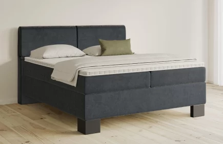 Mozart Boxspringbett Serie 5 Strauss 180x200 Samt Anthrazit H2/H3