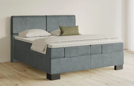 Mozart Boxspringbett Serie 5 Strauss 180x200 Samt Dusty Blues H3/H2