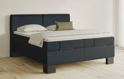 Mozart Boxspringbett Serie 5 Strauss 180x200 Samt Night Blue H3/H3