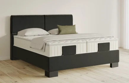 Mozart Boxspringbett Serie 5 Strauss 180x210 Samt Raven Silk H3/H2 Königliche Matratze