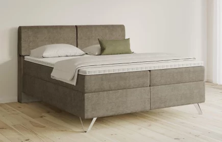 Mozart Boxspringbett Serie 5 Strauss 180x220 Feiner Stoff Taupe H3/H3