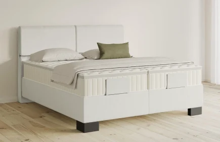 Mozart Boxspringbett Serie 5 Strauss 200x200 Samt Vanilla Nice H3/H3 Königliche Matratze