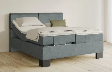 Mozart Boxspringbett Serie 5 Strauss 200x220 elektrisch Samt Dusty Blues H3/H3