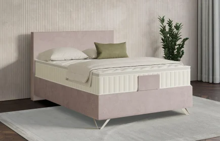 Mozart Boxspringbett Serie 7 Bach 100x200 Samt Blossom Pink H3 Königliche Matratze