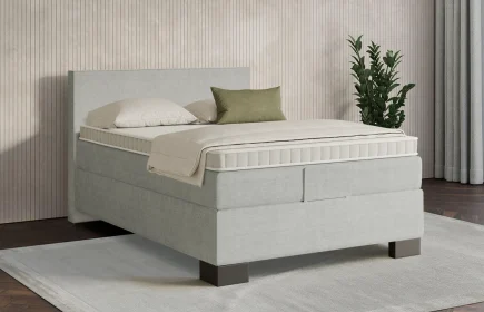 Mozart Boxspringbett Serie 7 Bach 100x220 Feiner Stoff Lunar Mist H2