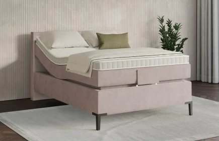 Mozart Boxspringbett Serie 7 Bach 120x200 elektrisch Samt Blossom Pink H2