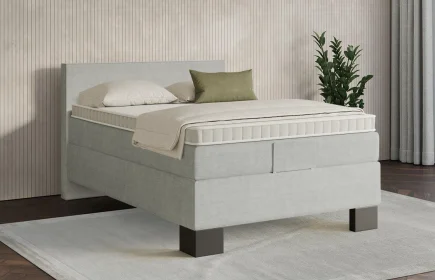 Mozart Boxspringbett Serie 7 Bach 120x200 Feiner Stoff Lunar Mist H3