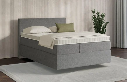 Mozart Boxspringbett Serie 7 Bach 120x200 Grober Stoff Charcoal frost H3 schwebend
