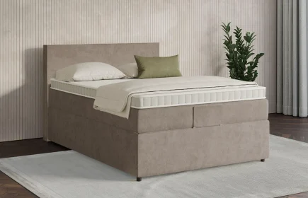 Mozart Boxspringbett Serie 7 Bach 120x200 mit Bettkasten Samt Cookie H2