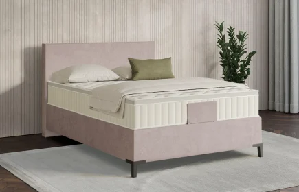 Mozart Boxspringbett Serie 7 Bach 120x200 Samt Blossom Pink H4 Königliche Matratze