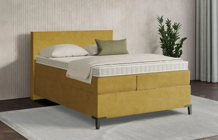 Mozart Boxspringbett Serie 7 Bach 120x200 Samt Mustard H2
