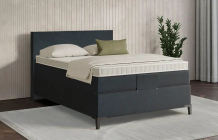 Mozart Boxspringbett Serie 7 Bach 140x200 Samt Night Blue H3