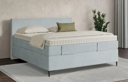 Mozart Boxspringbett Serie 7 Bach 160x200 Feiner Stoff Frosted Azure H3/H3