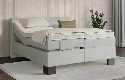 Mozart Boxspringbett Serie 7 Bach 180x200 elektrisch Feiner Stoff Lunar Mist H3/H3