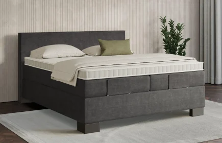Mozart Boxspringbett Serie 7 Bach 180x200 Feiner Stoff Carbon Grey H4/H3