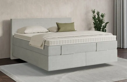 Mozart Boxspringbett Serie 7 Bach 180x200 Feiner Stoff Lunar Mist H2/H3 schwebend
