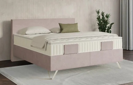 Mozart Boxspringbett Serie 7 Bach 180x200 Samt Blossom Pink H2/H3 Königliche Matratze