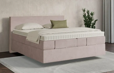 Mozart Boxspringbett Serie 7 Bach 180x200 Samt Blossom Pink H3/H3 schwebend