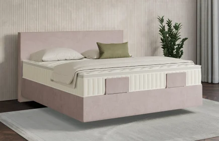 Mozart Boxspringbett Serie 7 Bach 180x200 Samt Blossom Pink H4/H3 schwebend Königliche Matratze