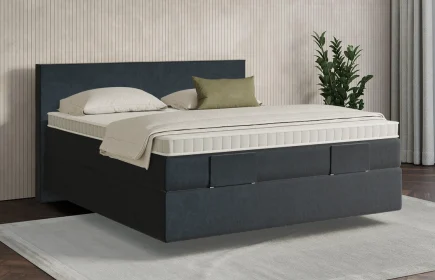 Mozart Boxspringbett Serie 7 Bach 180x200 Samt Night Blue H3/H3 schwebend
