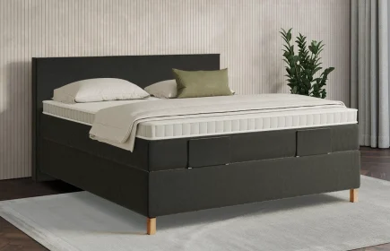 Mozart Boxspringbett Serie 7 Bach 180x200 Samt Raven Silk H3/H3