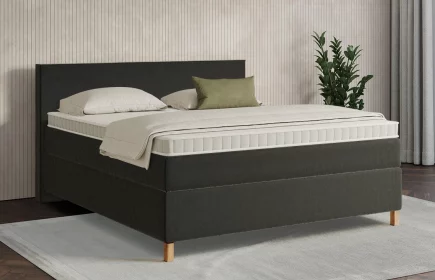 Mozart Boxspringbett Serie 7 Bach 180x200 Samt Schwarz H3/H3