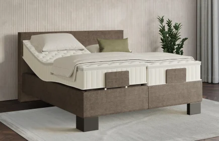 Mozart Boxspringbett Serie 7 Bach 200x200 elektrisch Feiner Stoff Nutshell H2 Königliche Matratze