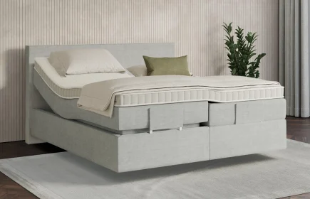 Mozart Boxspringbett Serie 7 Bach 200x210 elektrisch Feiner Stoff Lunar Mist H3 schwebend