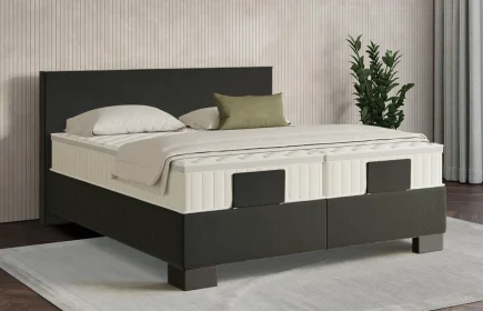 Mozart Boxspringbett Serie 7 Bach 200x220 Samt Raven Silk H2 Königliche Matratze