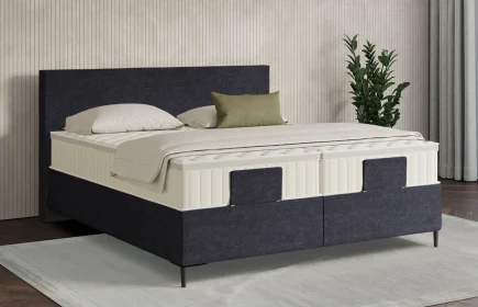 Mozart Boxspringbett Serie 7 Bach 240x210 Grober Stoff Celestial Ink H3/H3 Königliche Matratze