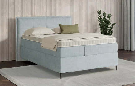 Mozart Boxspringbett Serie 7 Beethoven 100x200 Feiner Stoff Frosted Azure H3