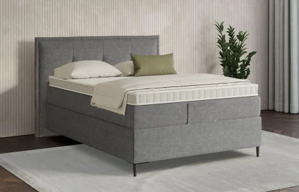 Mozart Boxspringbett Serie 7 Beethoven 140x200 Grober Stoff Charcoal frost H2