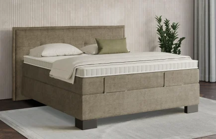 Mozart Boxspringbett Serie 7 Beethoven 160x200 Feiner Stoff Dusty Taupe H3/H3