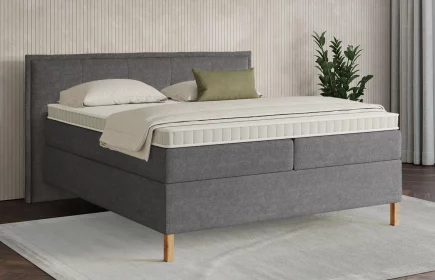 Mozart Boxspringbett Serie 7 Beethoven 160x200 Grober Stoff Anthrazit H3/H3