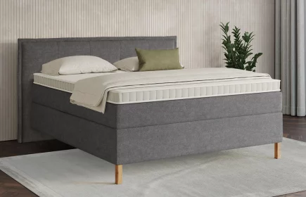 Mozart Boxspringbett Serie 7 Beethoven 160x220 Grober Stoff Anthrazit H3/H3