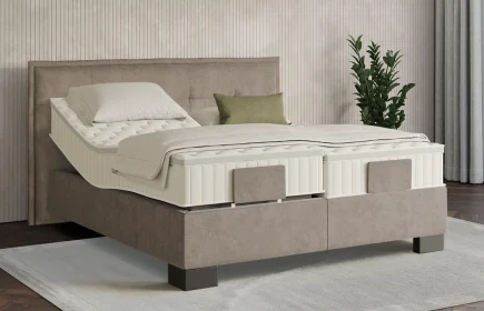 Mozart Boxspringbett Serie 7 Beethoven 180x200 elektrisch Samt Cookie H3/H3 Königliche Matratze