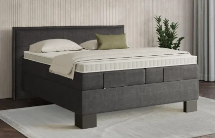 Mozart Boxspringbett Serie 7 Beethoven 180x200 Feiner Stoff Carbon Grey H3/H3