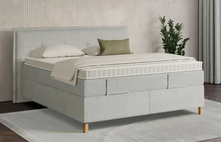 Mozart Boxspringbett Serie 7 Beethoven 180x200 Feiner Stoff Lunar Mist H3/H3