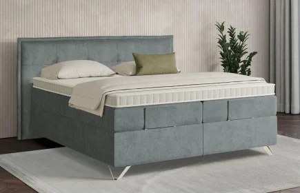 Mozart Boxspringbett Serie 7 Beethoven 180x200 Samt Dusty Blues H2/H2