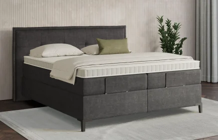 Mozart Boxspringbett Serie 7 Beethoven 200x200 Feiner Stoff Carbon Grey H2