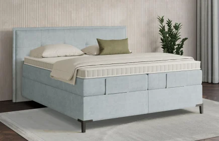 Mozart Boxspringbett Serie 7 Beethoven 200x200 Feiner Stoff Frosted Azure H2