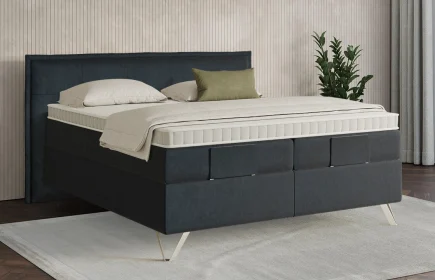Mozart Boxspringbett Serie 7 Beethoven 200x200 Samt Night Blue H3