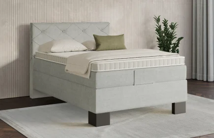 Mozart Boxspringbett Serie 7 Brahms 120x200 Feiner Stoff Lunar Mist H3