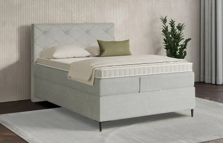 Mozart Boxspringbett Serie 7 Brahms 120x200 Feiner Stoff Lunar Mist H3