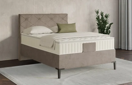 Mozart Boxspringbett Serie 7 Brahms 120x200 Samt Cookie H3 Königliche Matratze