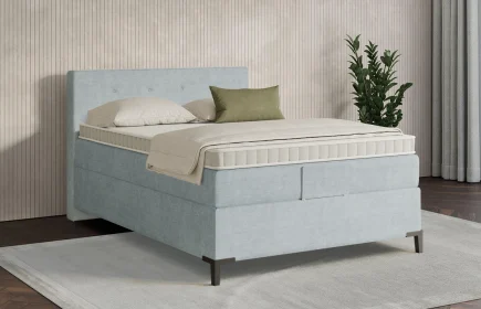 Mozart Boxspringbett Serie 7 Clementi 120x200 Feiner Stoff Frosted Azure H3