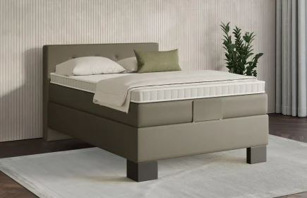 Mozart Boxspringbett Serie 7 Clementi 120x200 Kunstleder Olive Dream H3