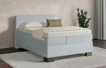 Mozart Boxspringbett Serie 7 Clementi 140x190 Feiner Stoff Frosted Azure H3