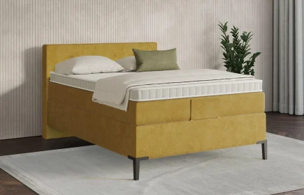 Mozart Boxspringbett Serie 7 Clementi 140x220 Samt Mustard H3
