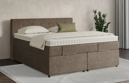 Mozart Boxspringbett Serie 7 Clementi 180x200 mit Bettkasten Feiner Stoff Nutshell H2/H2